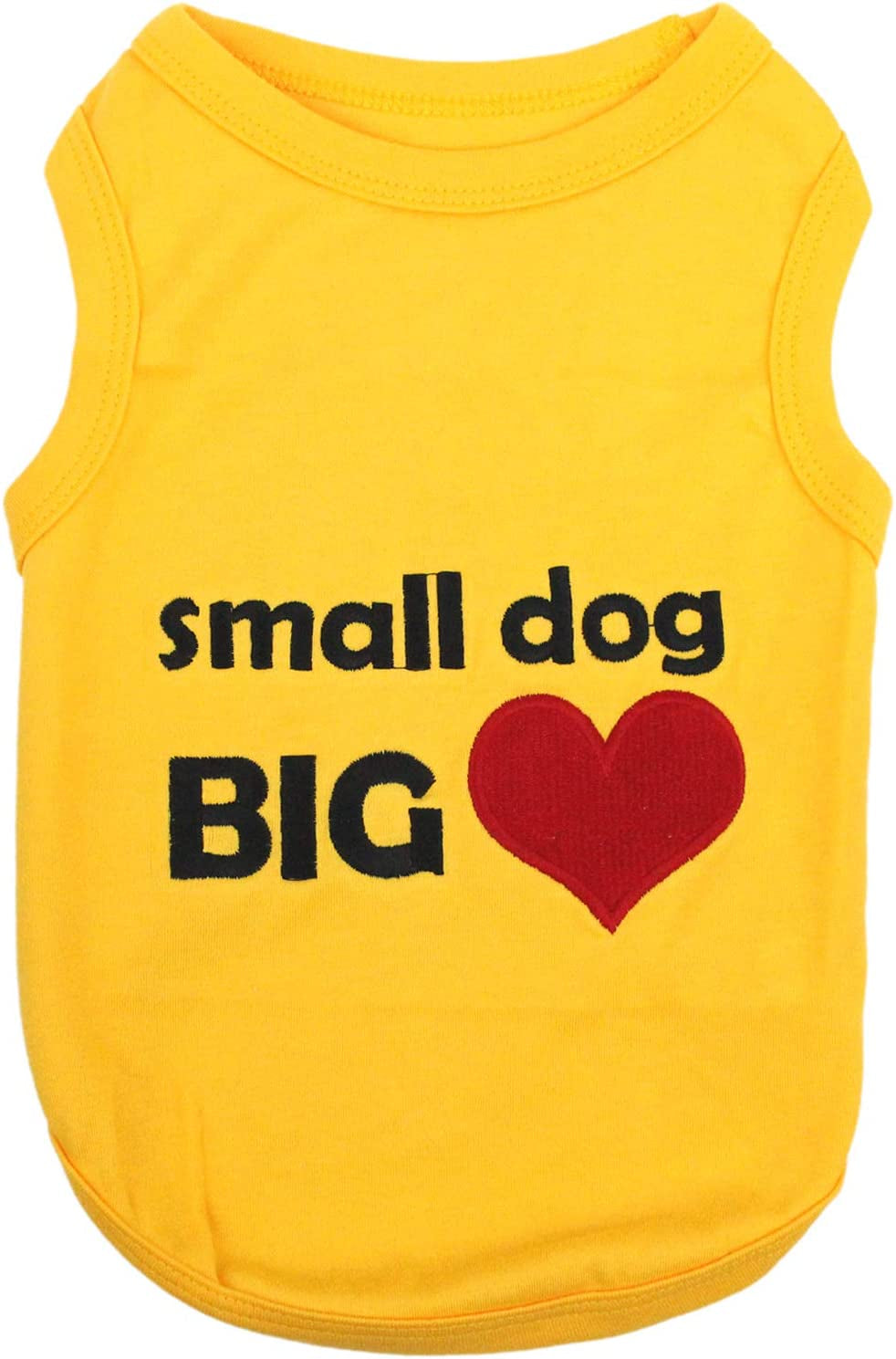 Dog Cat Clothes Tee Shirts Embroidered T-Shirt S Dog Big Heart