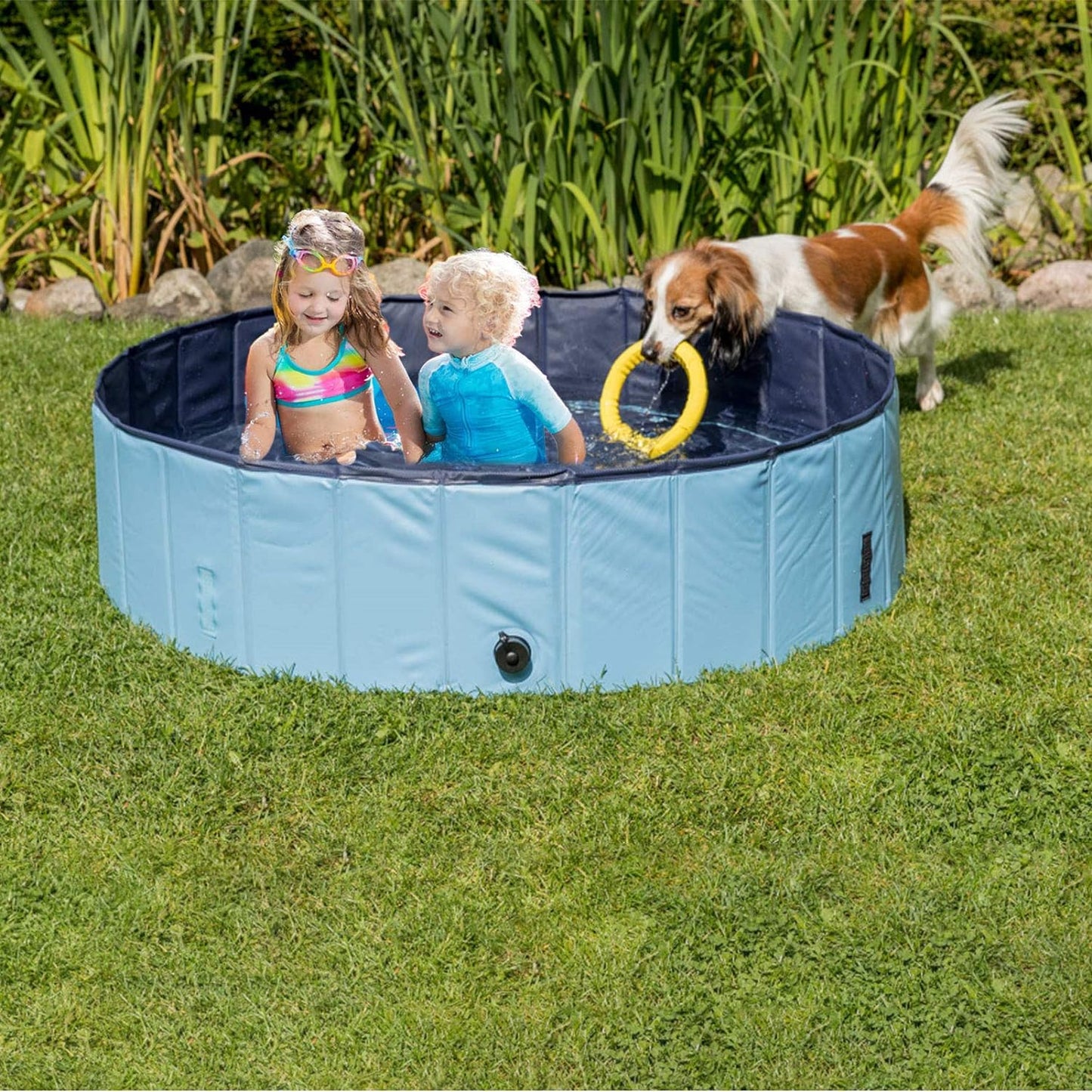 Dog Pool Foldable Pet Outdoor Swimming Pool Collapsible Anti-Slip 