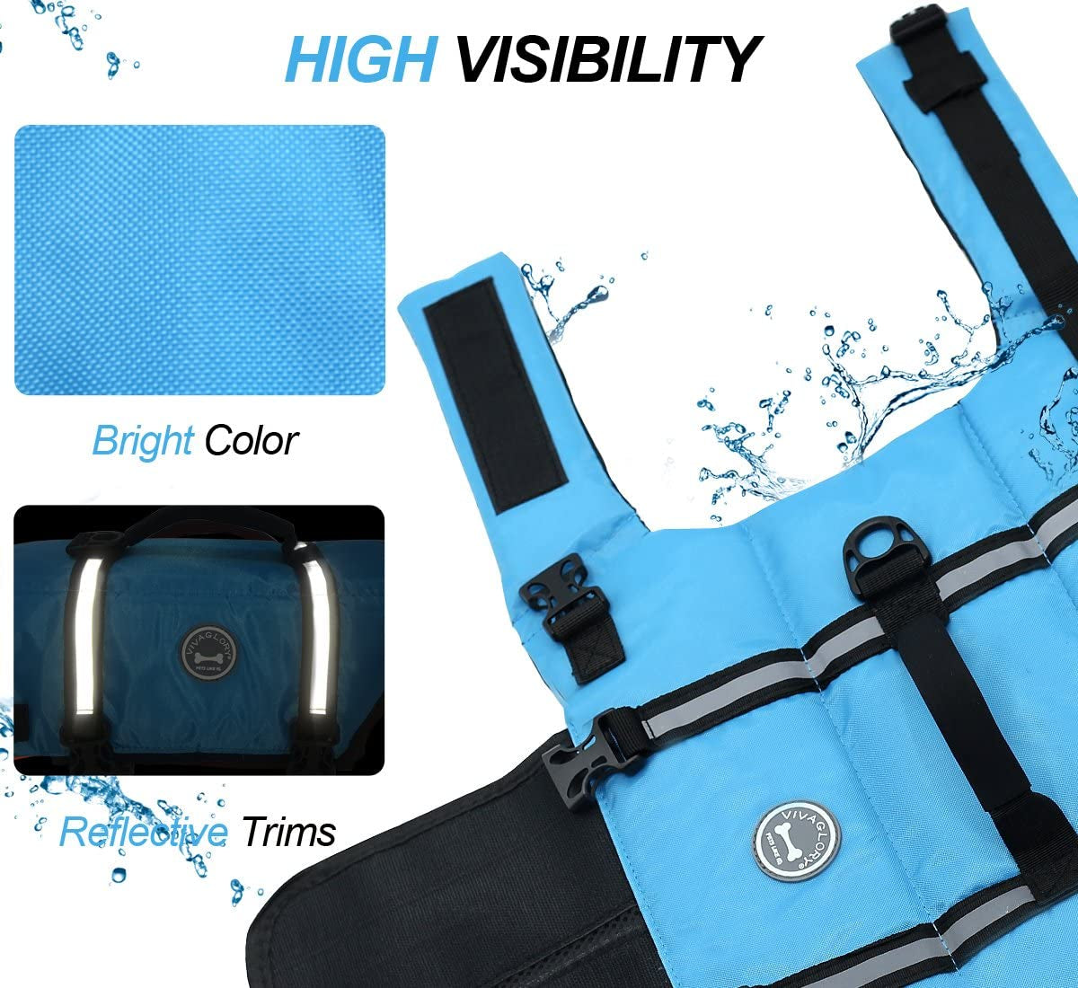  Swimming Vest for Dogs with Enhanced Visibility & Buoyancy