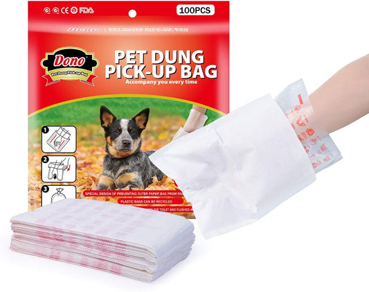 Dog Waste Bags Double Layers Degradable Pet Poop Pick-Up Bag 